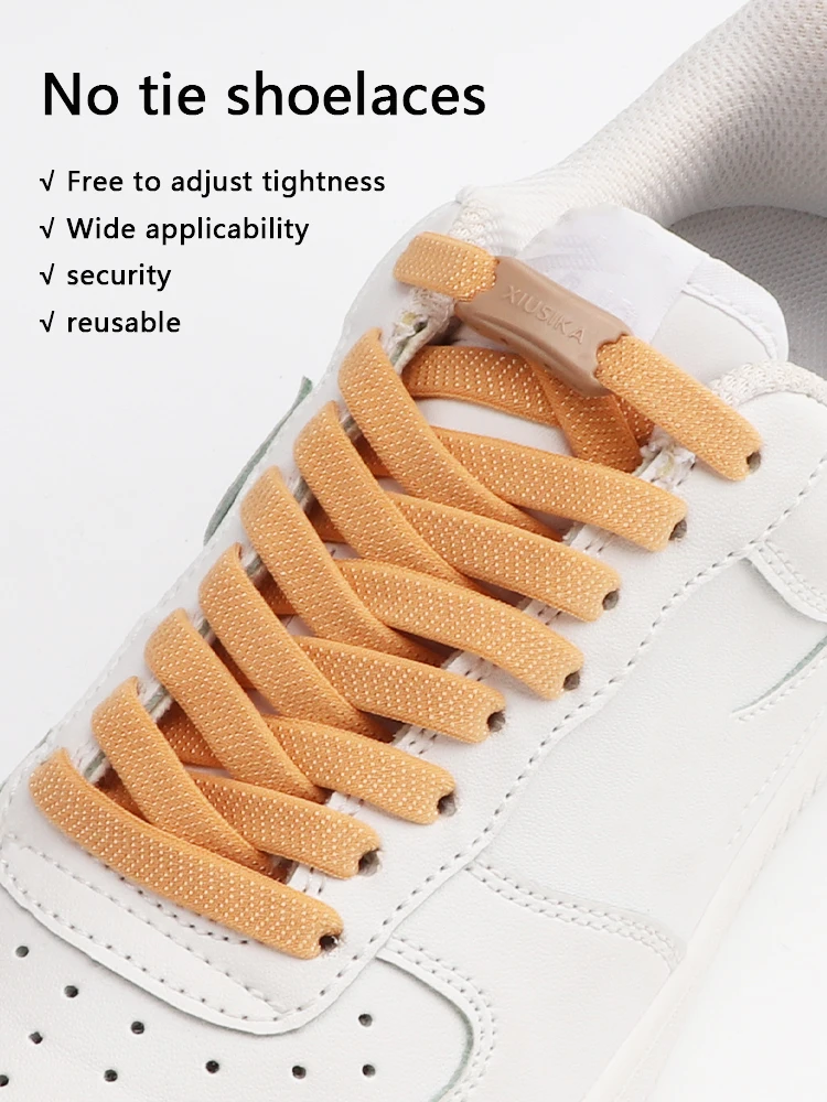 

Fashion Elastic laces Sneakers Flats Shoelaces Kids Adult Shoes Accessories No tie Shoelace Lazy Sport Rubber Bands Shoestrings