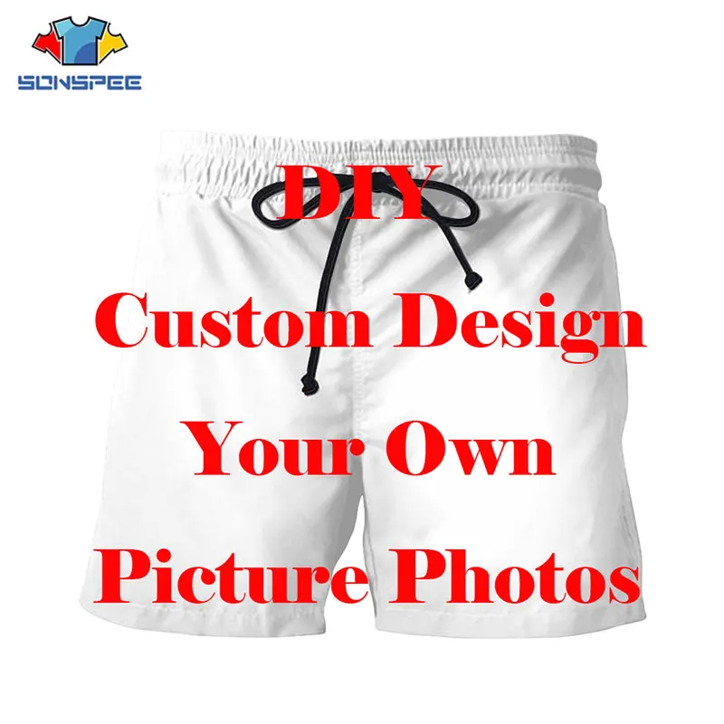 SONSPEE 3D Print Men Shorts DIY Customer Custom Design Your Own Photo / Pictures Women Men's Sweatpants Harajuku Casual Pants