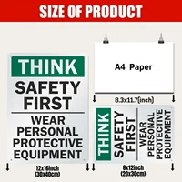 Think Safety First Metal Sign Waterproof