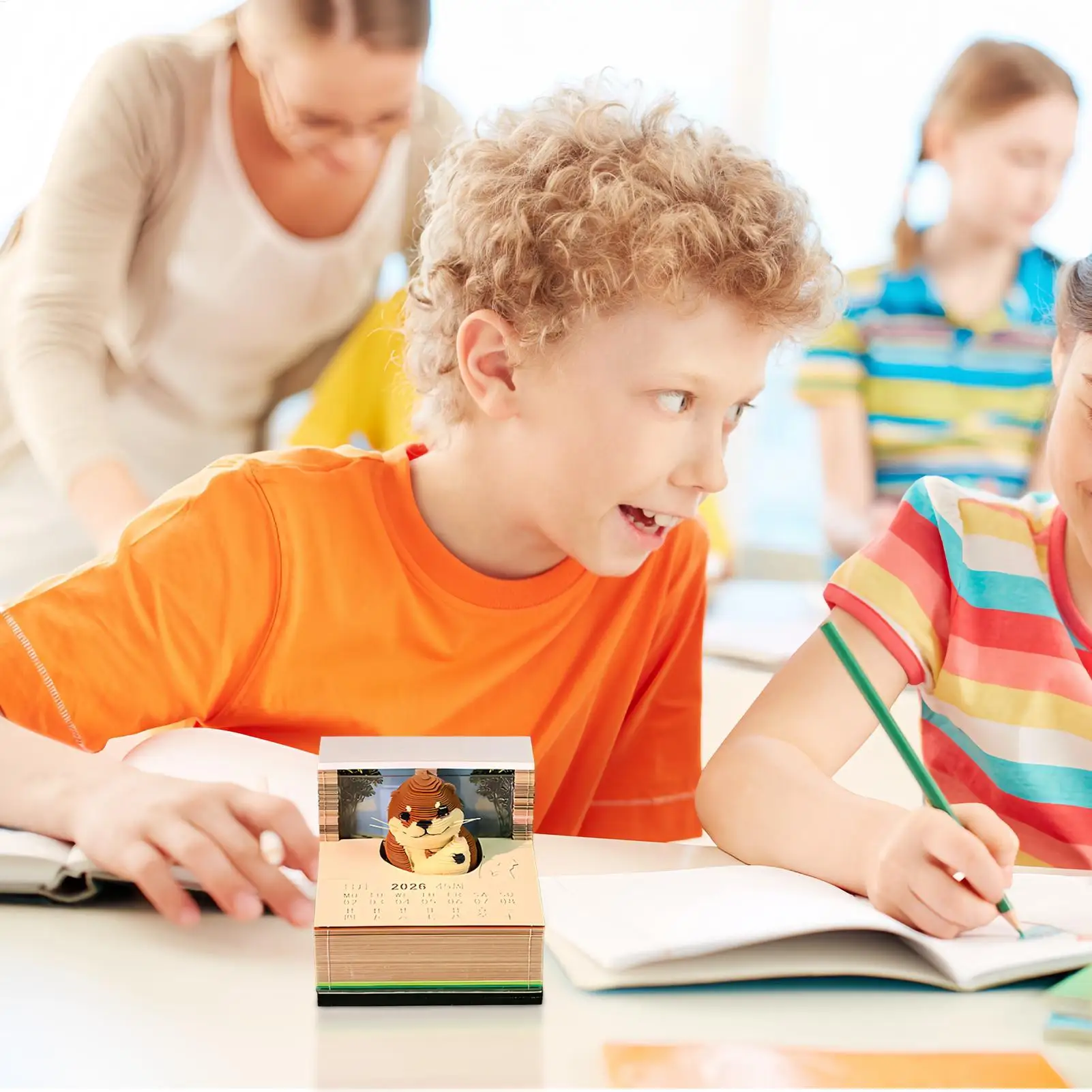 3D Memo Pad Cute 3D Animal Paper Carving Art Memo Pad With Acrylic Cover For Home Offices School Dormitory Apartment Bedroom