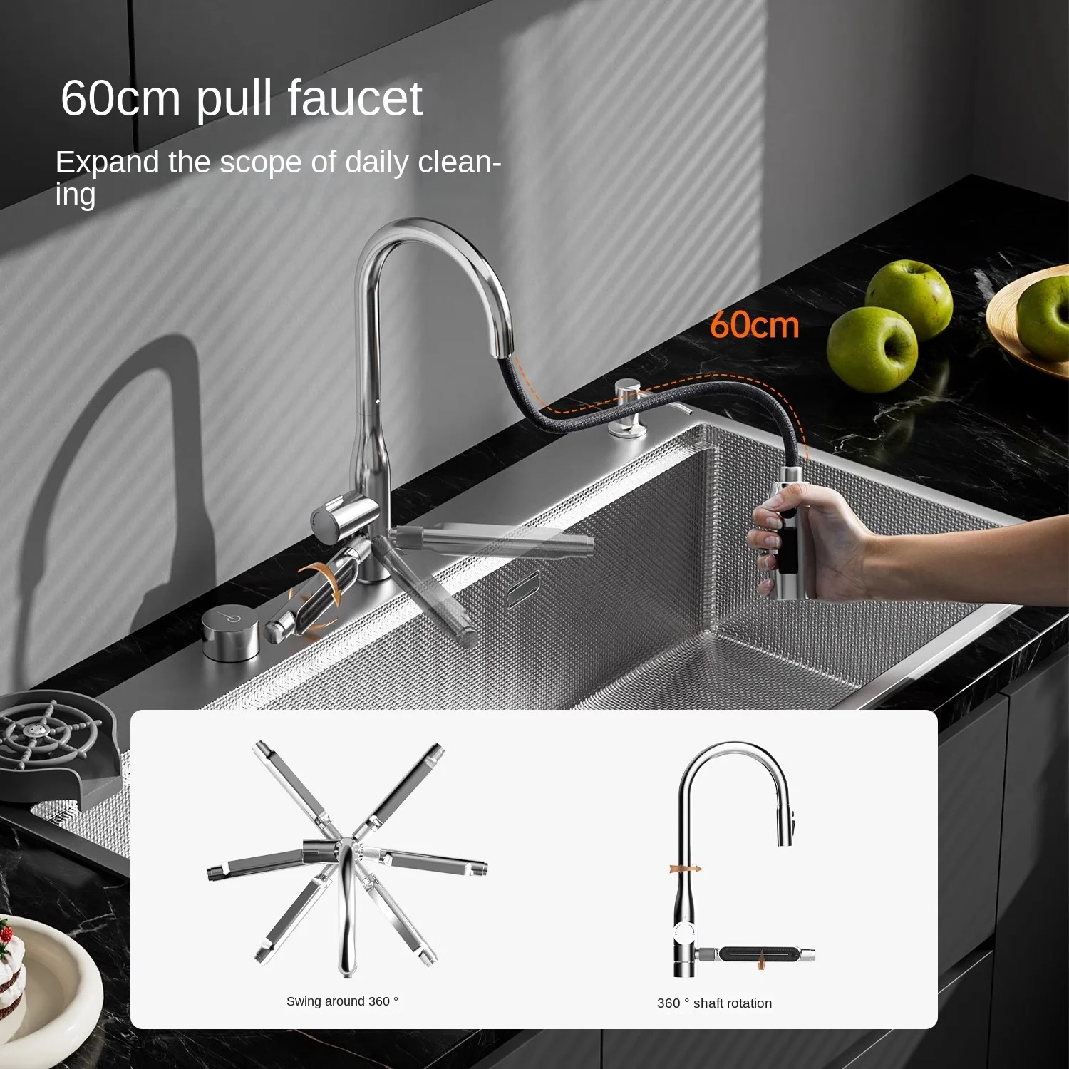 Original Finish Dishwasher-Compatible SUS304 Stainless Steel Large Single Bowl Undermount Kitchen Sink 4