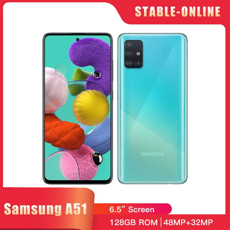 

Samsung Galaxy A51 A515U1 смартфон, восемь ядер, экран 6,5 дюйма, 4 Гб + 128 ГБ