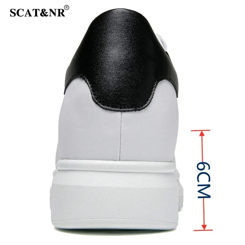 Brand Men'S Shoes Couple Invisible Increase White Shoes Insole 6cm Elevator Men'S Business Casual Leather Designer
