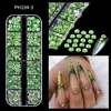 12 Grids Mixed White Pearl Nail Charms 3D Round/Semicircle Pearl Beads Nail Art Rhinestones Manicure Accessories DIY Parts Y7%6K 4