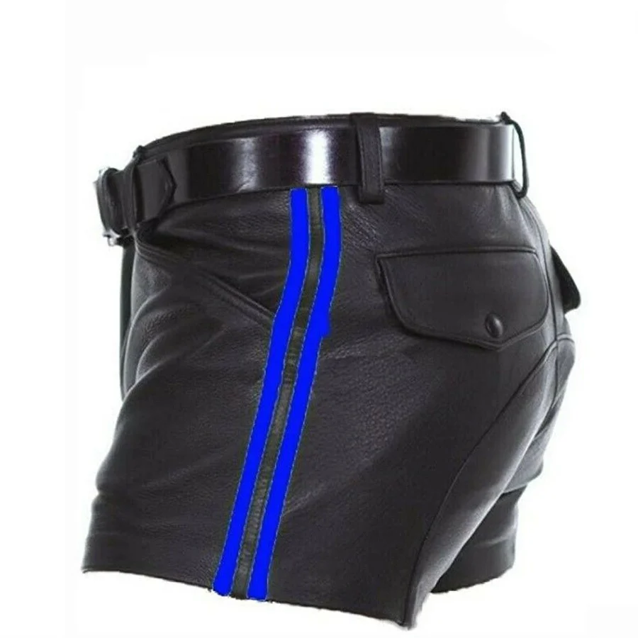 Men's PU Leather Summer Shorts Fashion Street Style Handsome