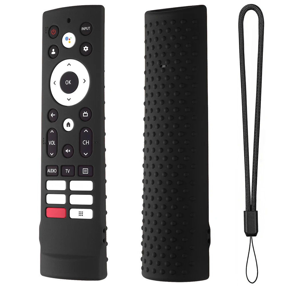 Controller Skin Shockproof TV Remote Control Case Cover with Removal Lanyard for Hisense Voice ERF3V90H silicone remote case silicone remote cover silicone remote sleeve remote controller cover silicone case protector