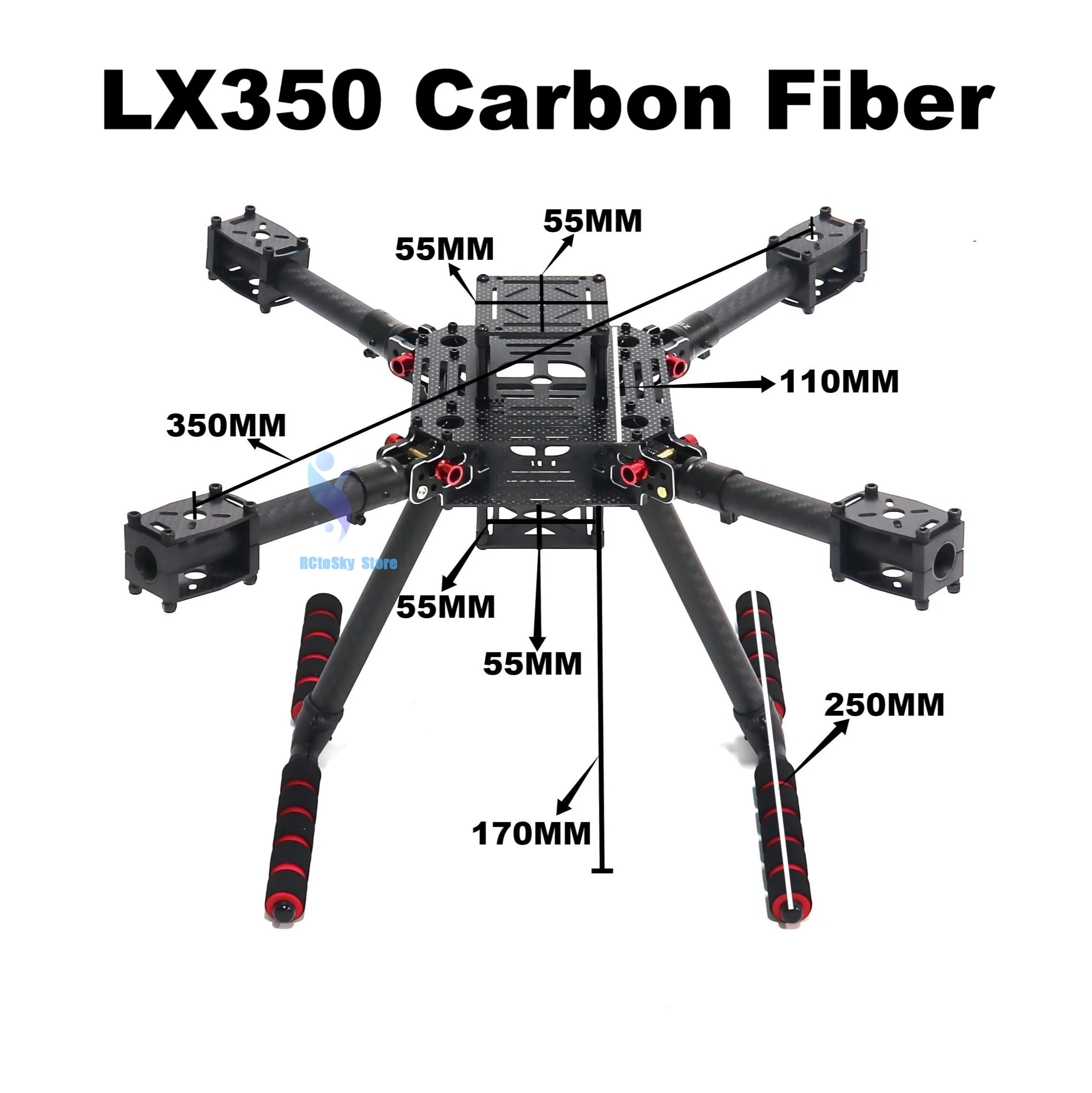 RC LX350 PRO frame With 350 pro Frame 350 drone For 4 Axis RC Multicopter FPV Q