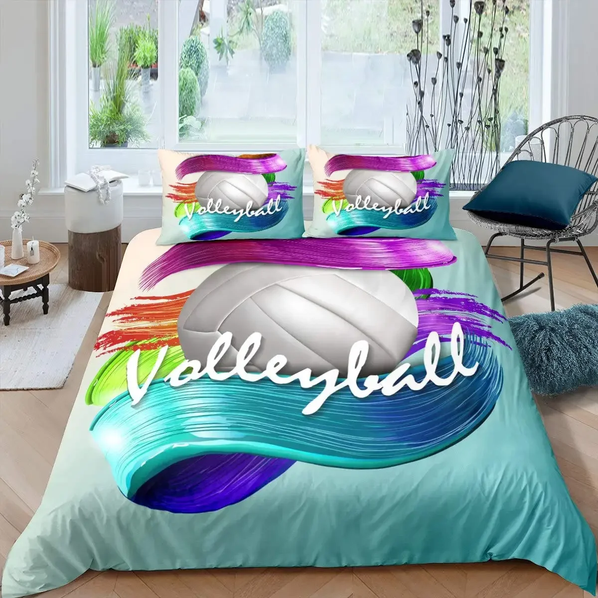vidaXL Set Copripiumino Blu Marino 135x200 cm in Microfibra Leggera