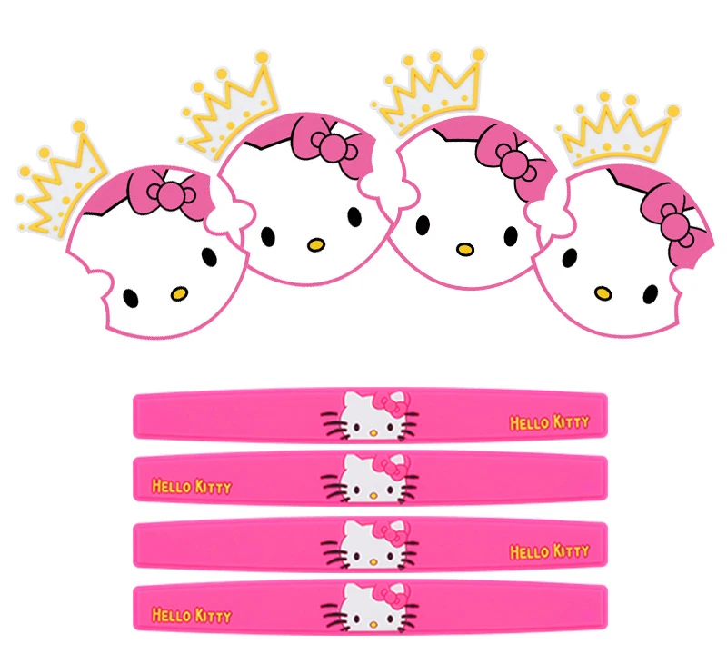 Sanrio Hello Kitty Car Door Handle Anti-scratch Stickers Girls Handle Car Stickers Protective Film Universal Door Bowl Stickers universal 2 5m x 5cm sliver carbon fiber car stickers for car door sill scuff pedal protect bumper corners modification