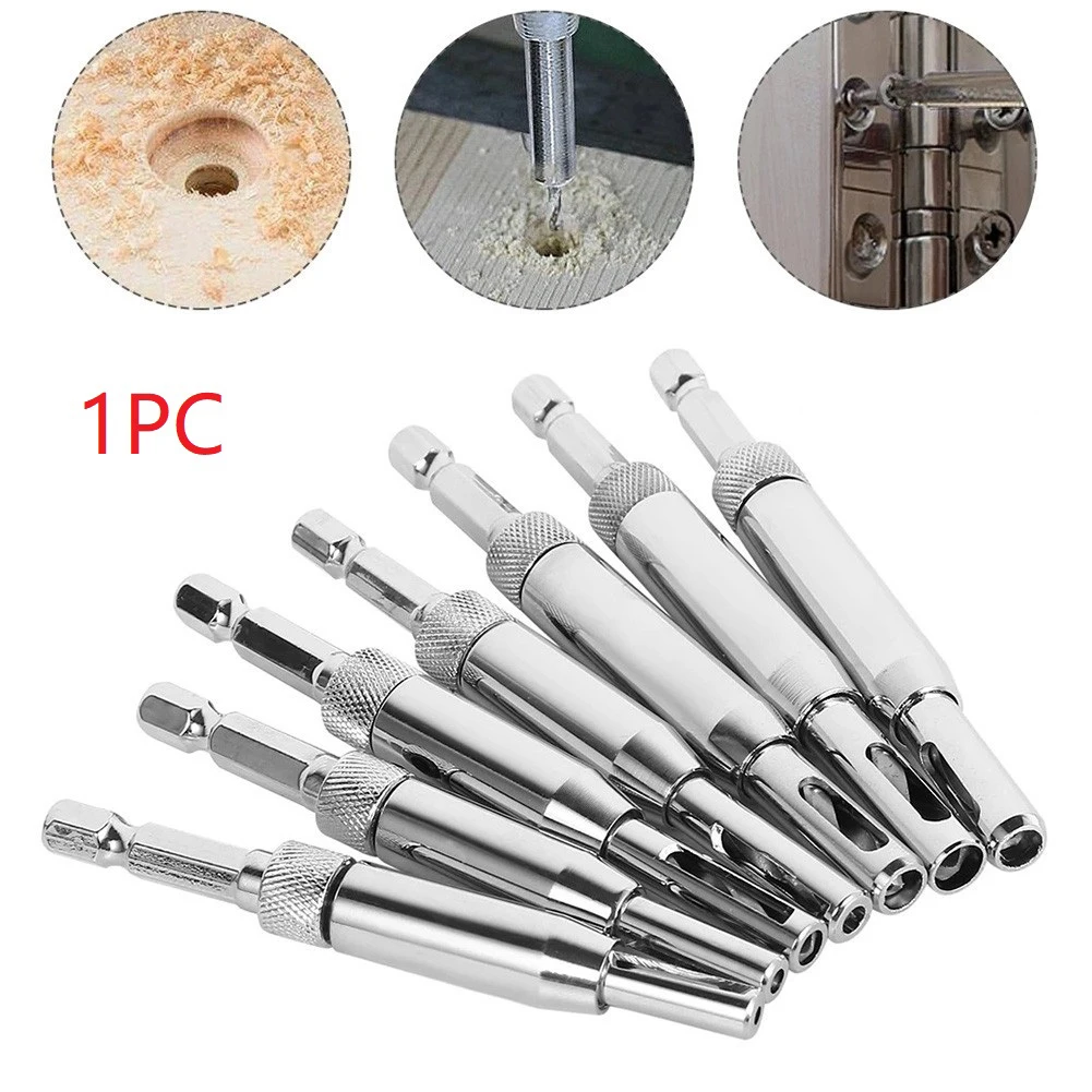 1pc Driller Core Drill Bit Hole Puncher Hinge Tapper Self Center Hinge Drill Bits Tool For Window Door Hinge Woodworking Tools