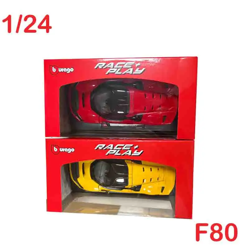 새로운 재고 있음 Bburago 1:24 페라리 F80 메탈 레드 화이트 합금 미니어..