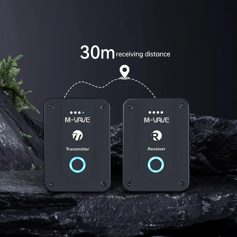 M-VAVE Wireless System Earphone Transceiver 2.4G Guitar Transmitter Receiver Rechargeable Support Stereo Mono Mute Functiona