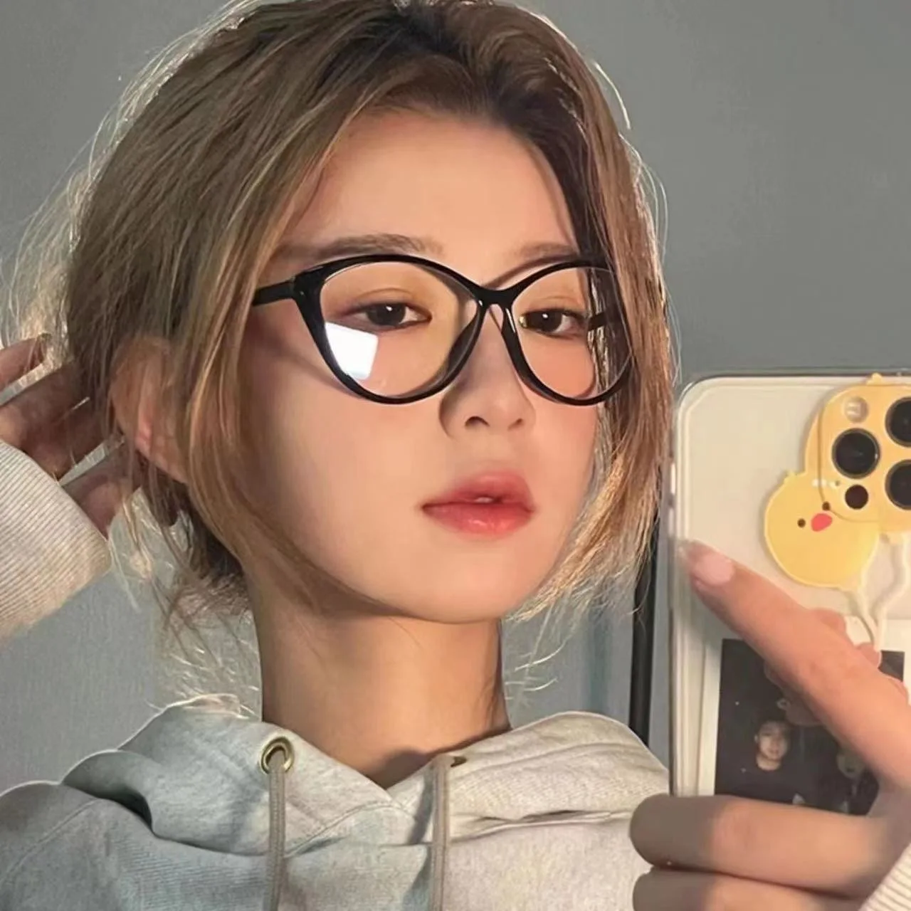 Retro Leopard Frame Eyeglasses Women Ins Anti Blue Light Cat
