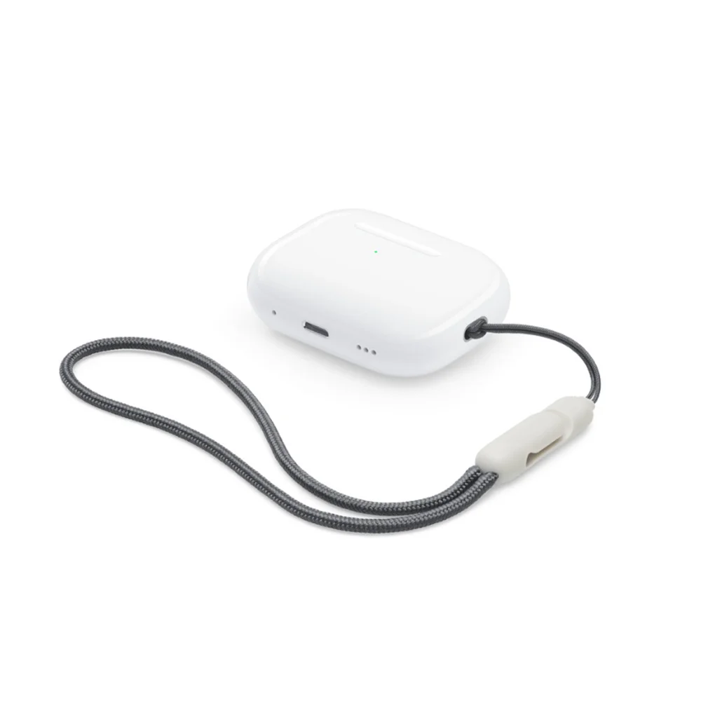 Transparent Soft TPU Airpods Pro 2 Earphone Case with Lanyard Strap