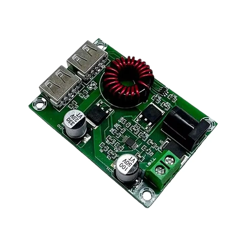 

1 PCS XH-M224 Dual USB Output Module 5V 6A Voltage Regulator Module Green PCB Dual 5V 3A Rechargeable Charging Board Module