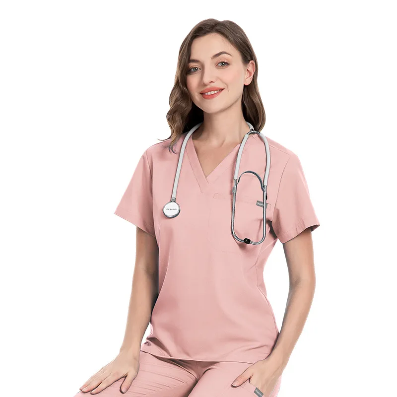 Hospital Scrub Set V-neck Operating Room Medical Uniform dental clinic Beauty Salon Doctor Surgical suit Pharmacy Nurse workwear