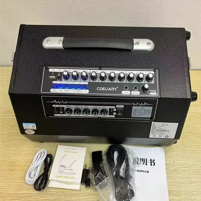 100W High Power Electric Guitar Amplifier Portable Caixa De Som Bluetooth Speaker Outdoor Playing And Singing Super Bass Speaker