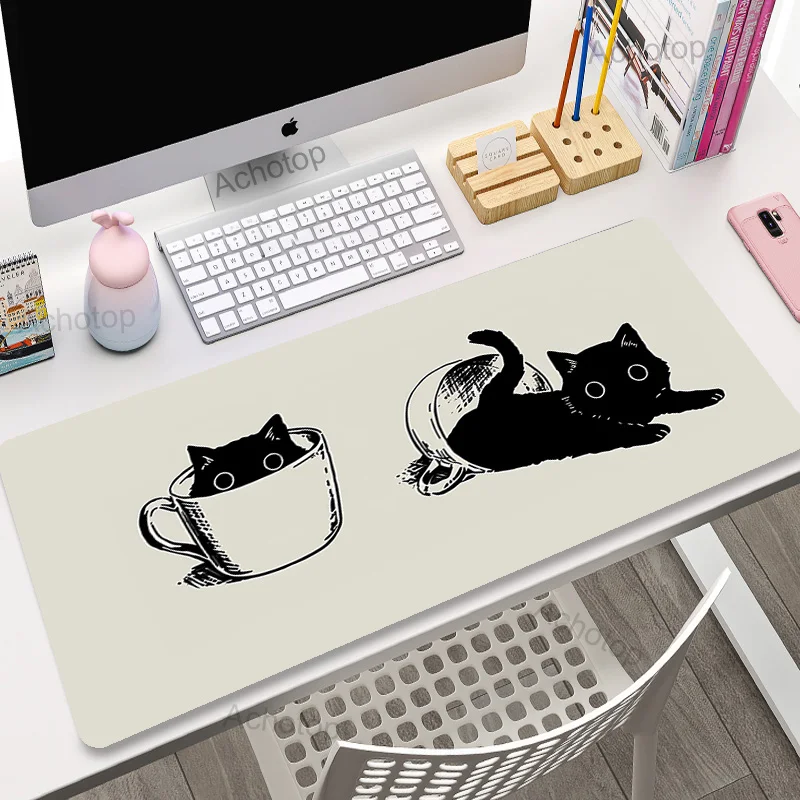 thumbnail image 1 of Alfombrilla de ratón con diseño de gato japonés, alfombrilla de ratón grande para jugador de escritorio, accesorios para juegos de ordenador, alfombra artística de 900x400, alfombrillas de juego, alfo, 1 of 5