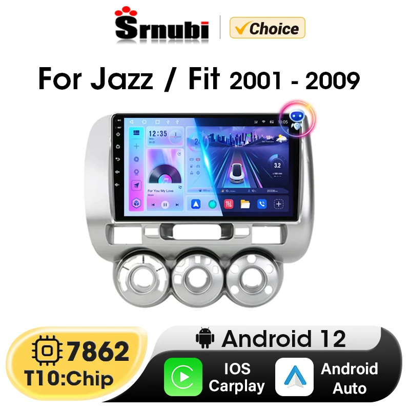 

Srnubi Android 12 Car Radio For Fit Jazz GD City 2001 - 2008 Multimedia Player 2 din Carplay Stereo Navigation GPS DVD Autoradio