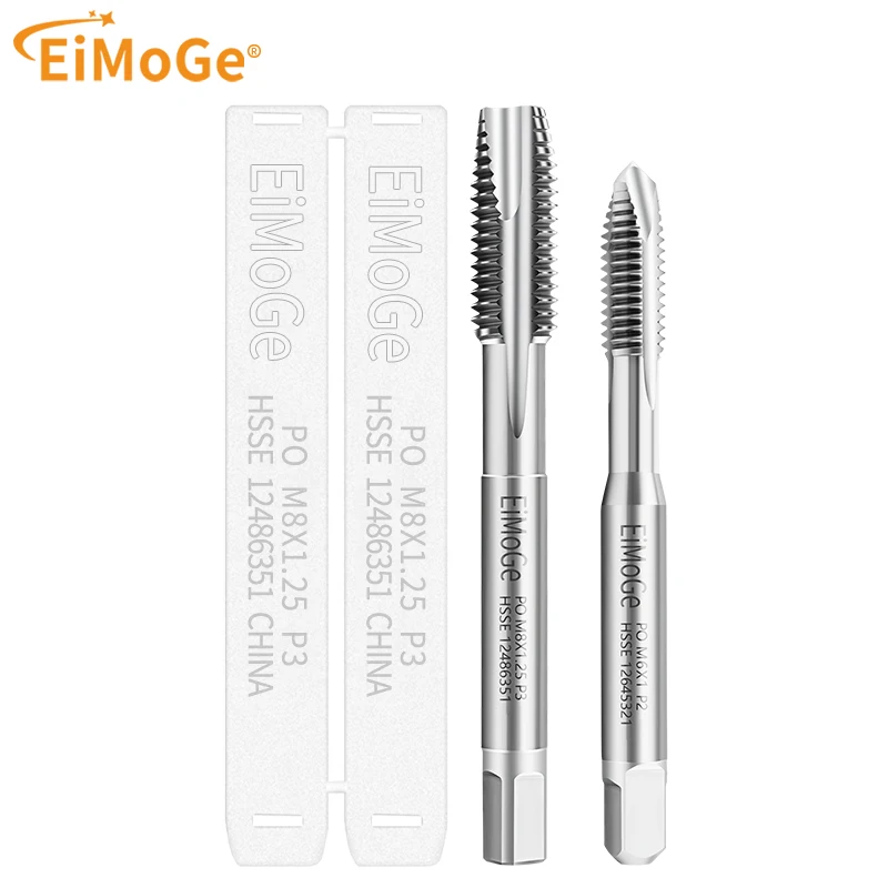 EiMoGe HSSE JIS 미터법 스파이럴 포인트 탭 M12X1.75 M14X2 M16X2 M18X2.5 기계용 미세 나사 탭 M12M14M16M18M20M22M24M30