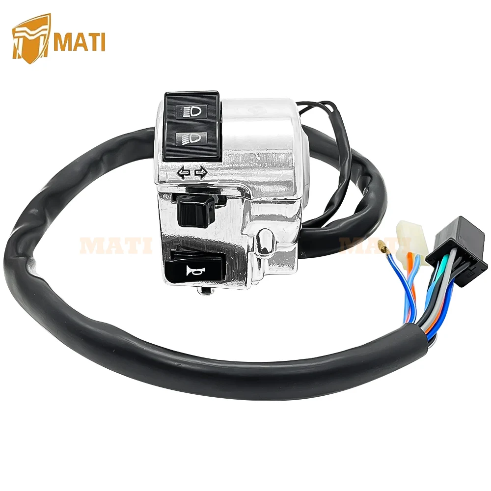 MATI Left Control Switch Turn Signal Horn Headlight for Honda Shadow ACE 750 VT750C/VT750CD 1998-2003 35020-MBA-000  brand-new mr277924 headlight switch turn signal switch for mitsubishi eclipse galant l200 l300 l400 lancer mirage space pajero