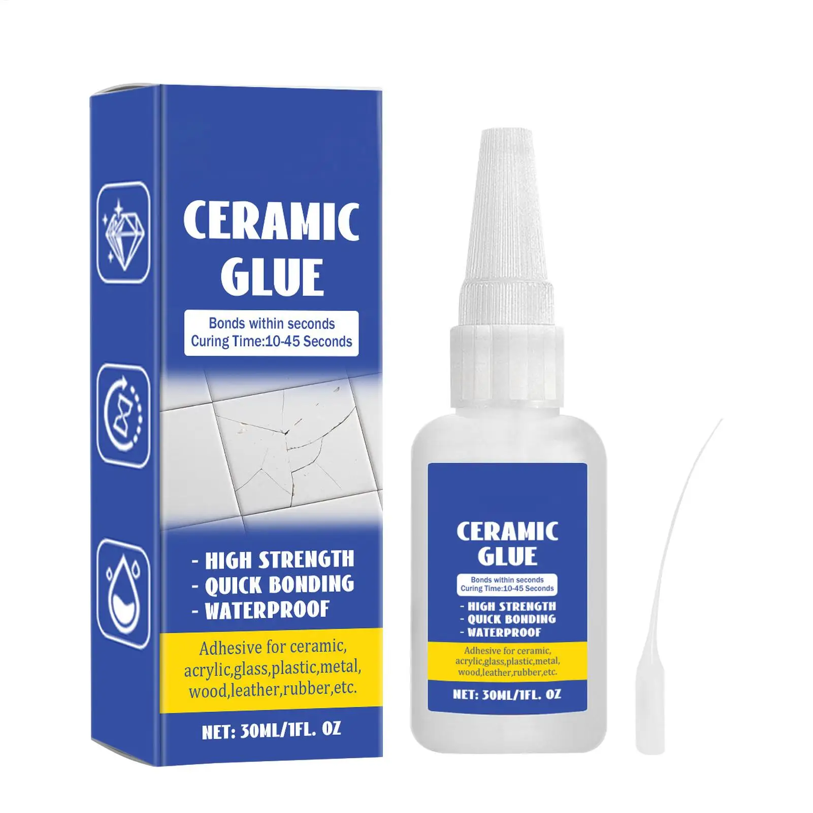 30ml Ceramic Repair Glue Ceramic Cracks Sealant Strong Glue Strong Adhesive Clear Glue For Porcelain Glass Pottery Wood Repair