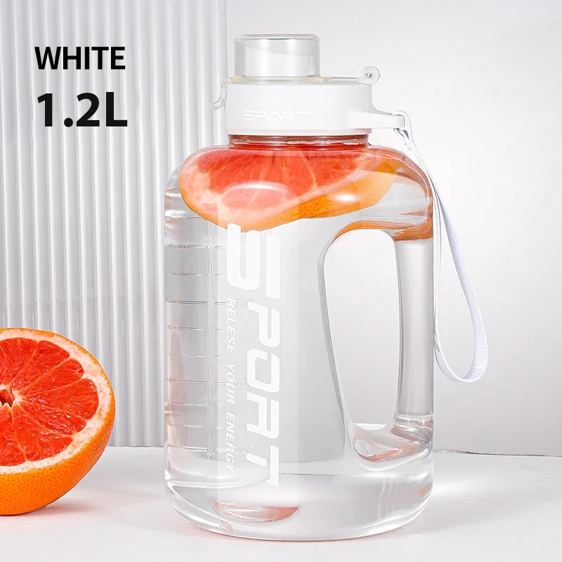 Large Capacity Sports Water Bottle (1.2L/1.7L/2.5L) with Hydration Markings-Leakproof Design for Cycling Gym&Outdoor Activities Water Bottle Bicycle Water Bottle