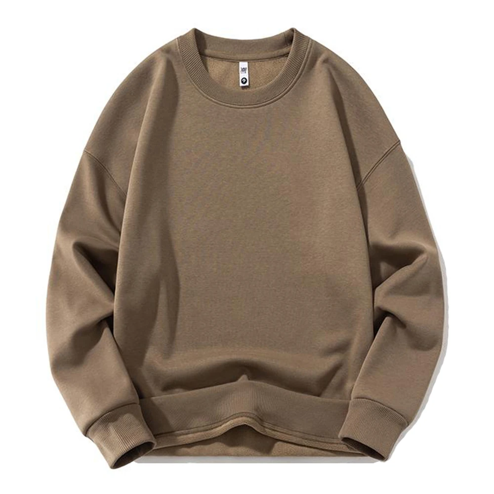 Winter Heavyweight Fleece Sweatshirt Hoodie Unisex Luxury Thick Crew Neck Sweatshirt Men Sweat Shirt For Men Moletons Masculinos 3