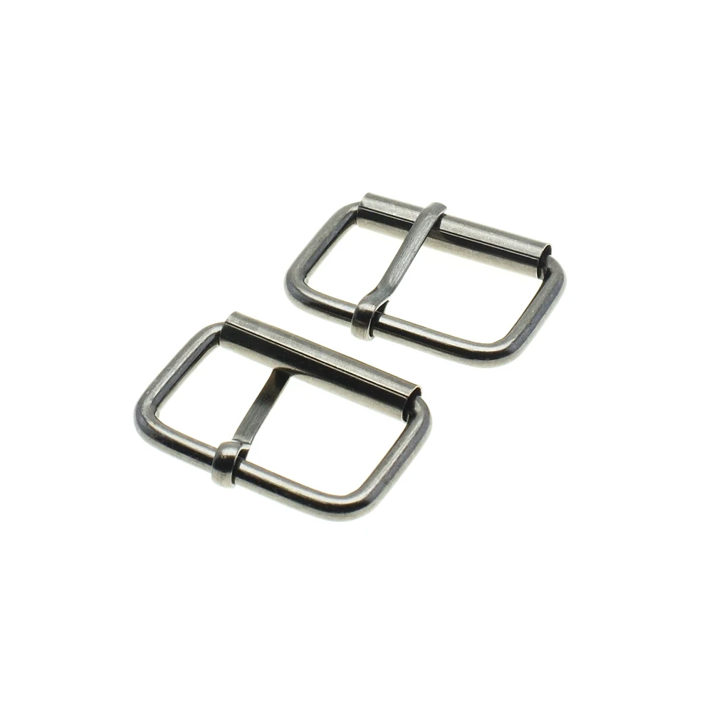 5 Pcs Metal Wire Formed Half Single Roller Belt Buckles for Hand Bag Shoe StrapRectangle Ring Leather Craft Repair DIY Decor