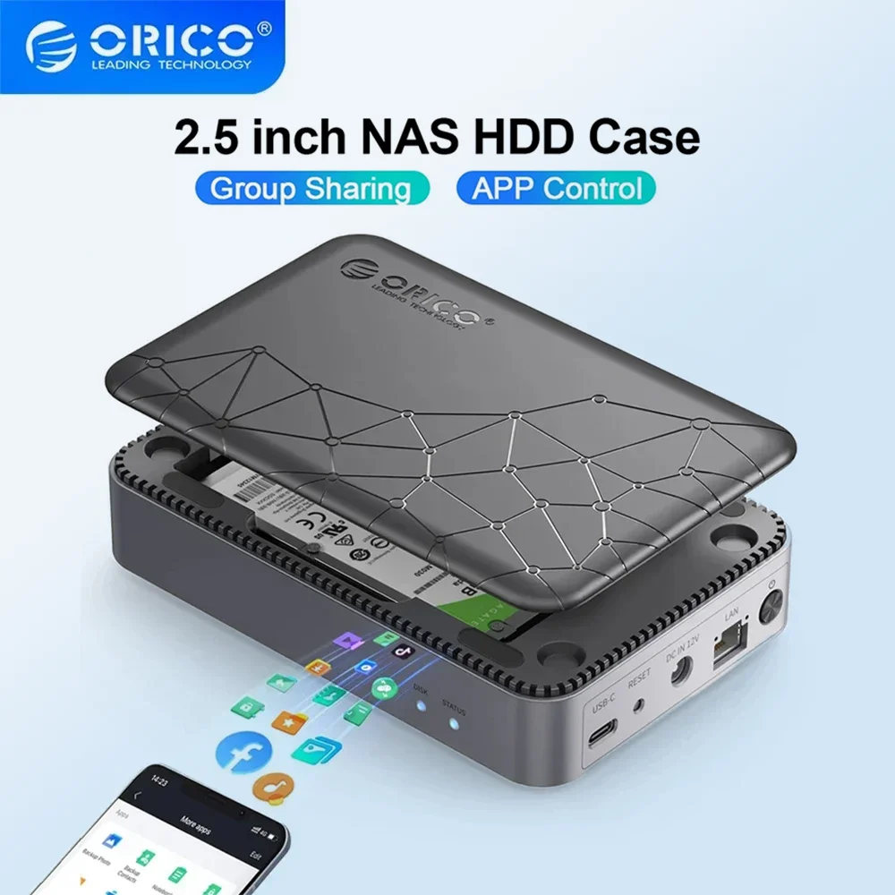 오리코 2.5인치 SATA SSD 인클로저 NAS 네트워크 HDD 스토리지 케..