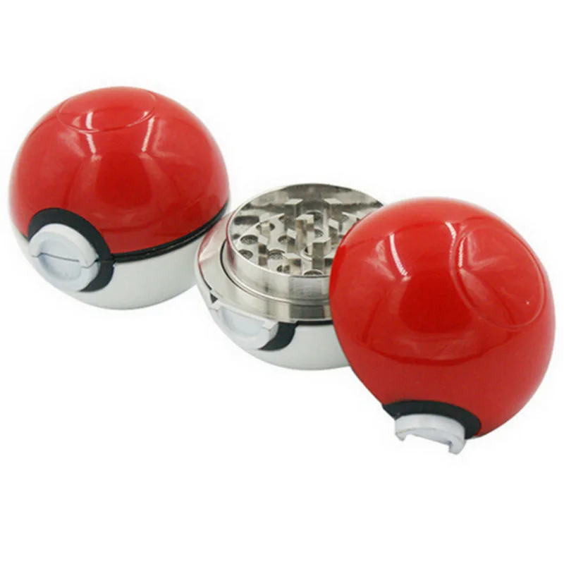 Manual Tobacco Herbal Mill Spice Zinc Alloy Crusher Pokeball Herb Grinder