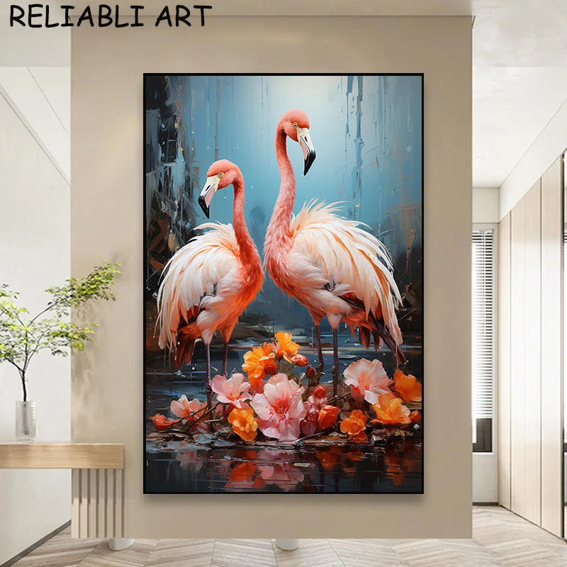 フラミンゴ 額装済み 原画 額付アート写真/A3ノビ】FLAMINGO'S COURTSHIP（フラミンゴの求愛