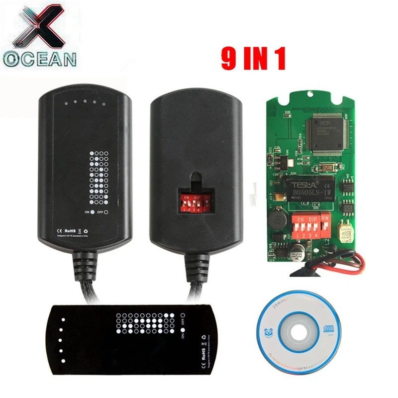 Emulatore Per Camion 9 In 1 Sistema Di Emulatore Box 9 In 1 Per Camion Multi-Marche Supporta Chip Completo Versione Euro 4 E 5 A +