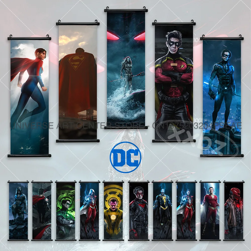 Nightwing poster arte da parede pau rolagem imagem dc quadrinhos decoração  de casa supergirl pendurado pintura lanterna verde lona aquaman - AliExpress, image size:1000x1000