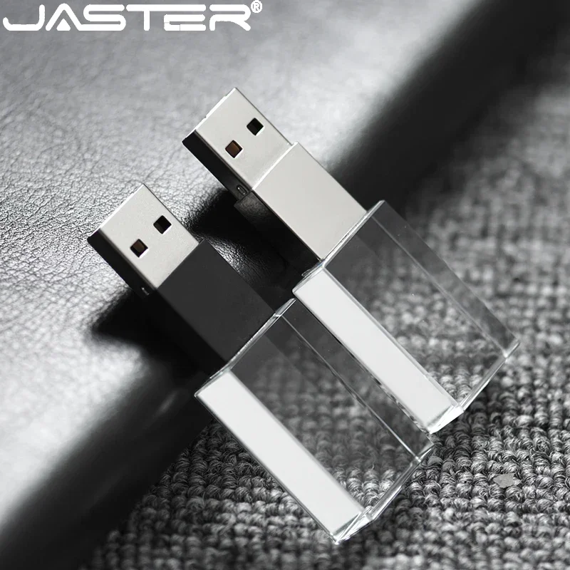 

JASTER Black Crystal USB Flash Drive 128GB Transparent Memory Stick 64GB High Speed Pen Drive 32GB Creative Gift U Disk 16GB 8GB