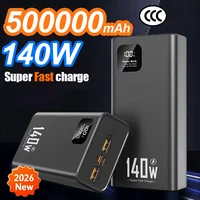 500000 мАч Power Bank 140 Вт сверхбыстрая зарядка Powerbank портативное внешнее зарядное устройство для iPhone Huawei Samsung Xiaomi