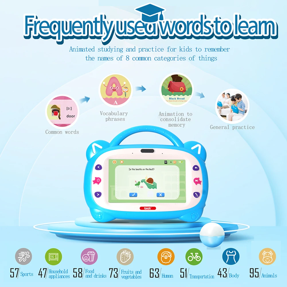 Early Childhood Education Learning Machine Russian English Children Music Interactive Tablet 32GB Expandable for Learn Alphabet 4
