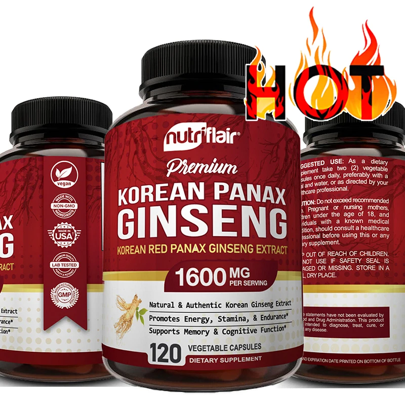 

Korean Red Ginseng Extract 1600 Mg Per Serving Enhances Energy, Endurance and Stamina* Supports Memory and Cognitive Function