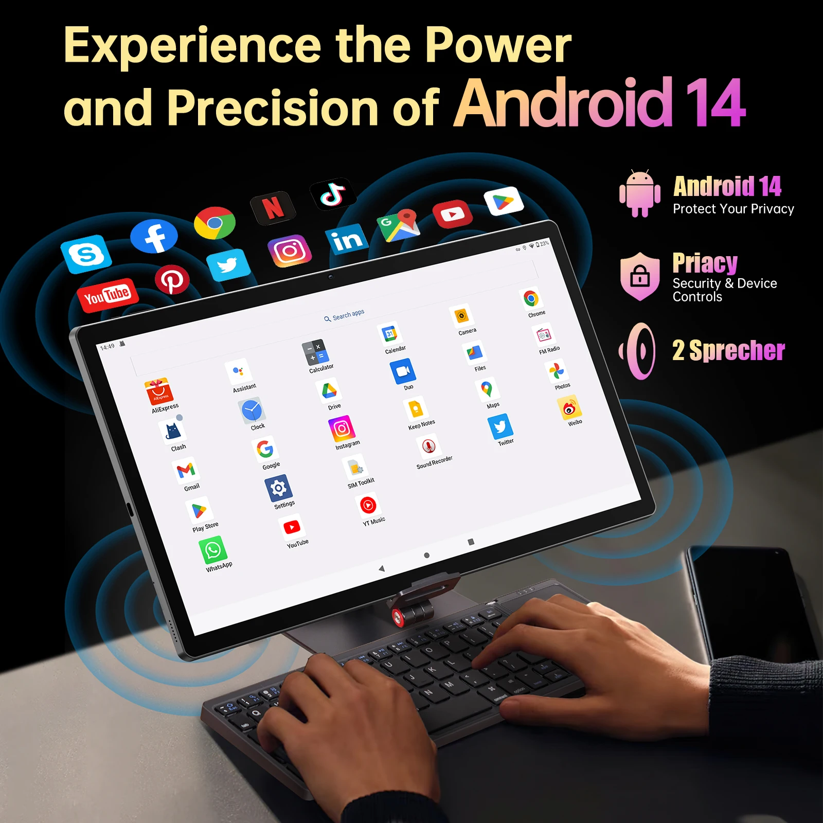 MESWAO B3 Basic 15.6inch Tablet MES-B3 MTK Helio G99 64-bit 8-core processor Android 14 12000mAh Battery 6+128GB Stroage 32MP 1920 x 10