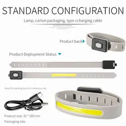 LED Mini Portable Armband Light - COB Night Running Wrist Lamp, 500LM Rechargeable Safety Lantern for Outdoor Camping & Cycling (Night Running Light)