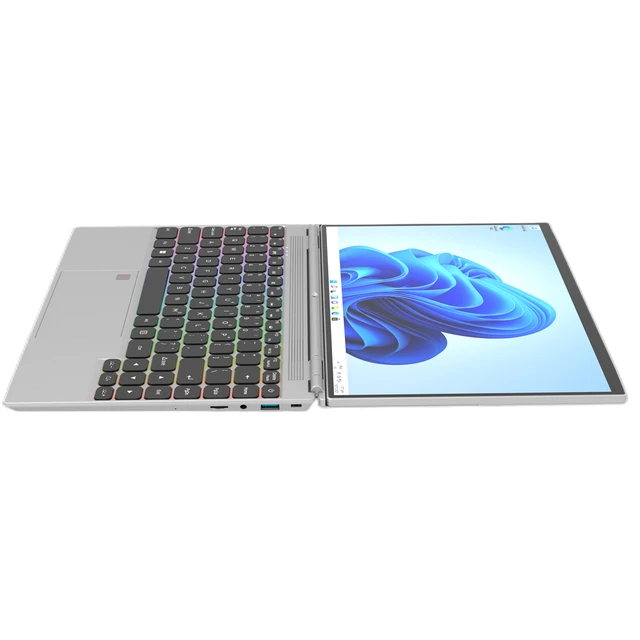 Versatile and innovative CRELANDER 360 Degree Rotating Touch Screen Laptop with Intel N5105 processor and Windows 11.