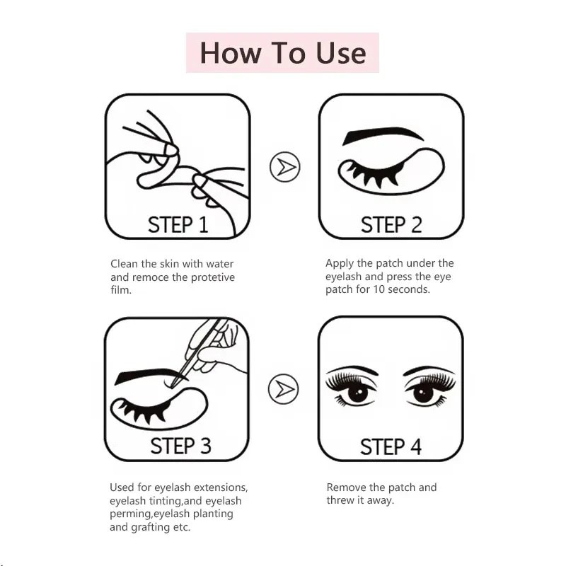 Hydrogel Eyelash Patch Grafting Eyelashes Isolating Pad Beauty Moisturizing Eye Mask 50 Pieces eyelash patch eyelash pads eyelash patches eyelash accessories eyelash extension supplies