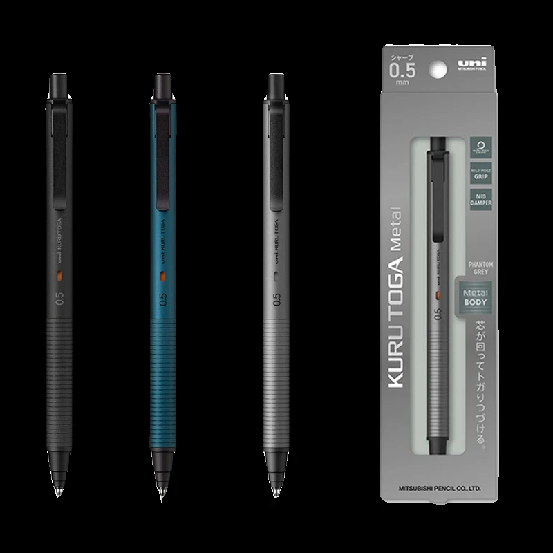 Uni KuruToga Metallic Mechanical Pencil M5-KH Automatic Rotation 0.5mm Lapices Not Easily Broken Core Office School Art Supplies images - 6