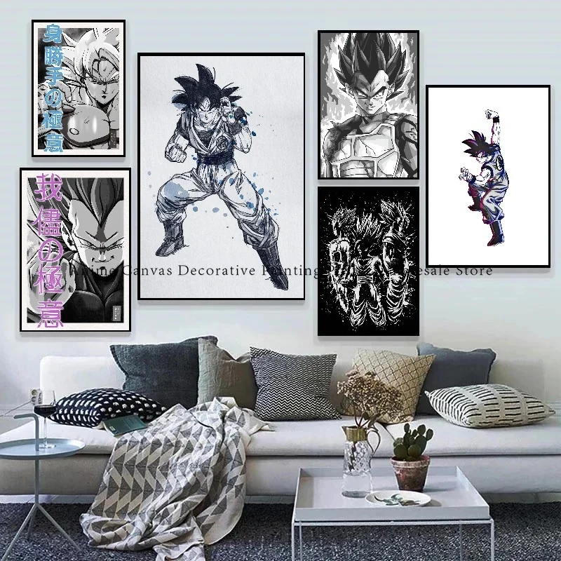 Dragon Ball Z Goku Fight wall decals stickers mural home decor for