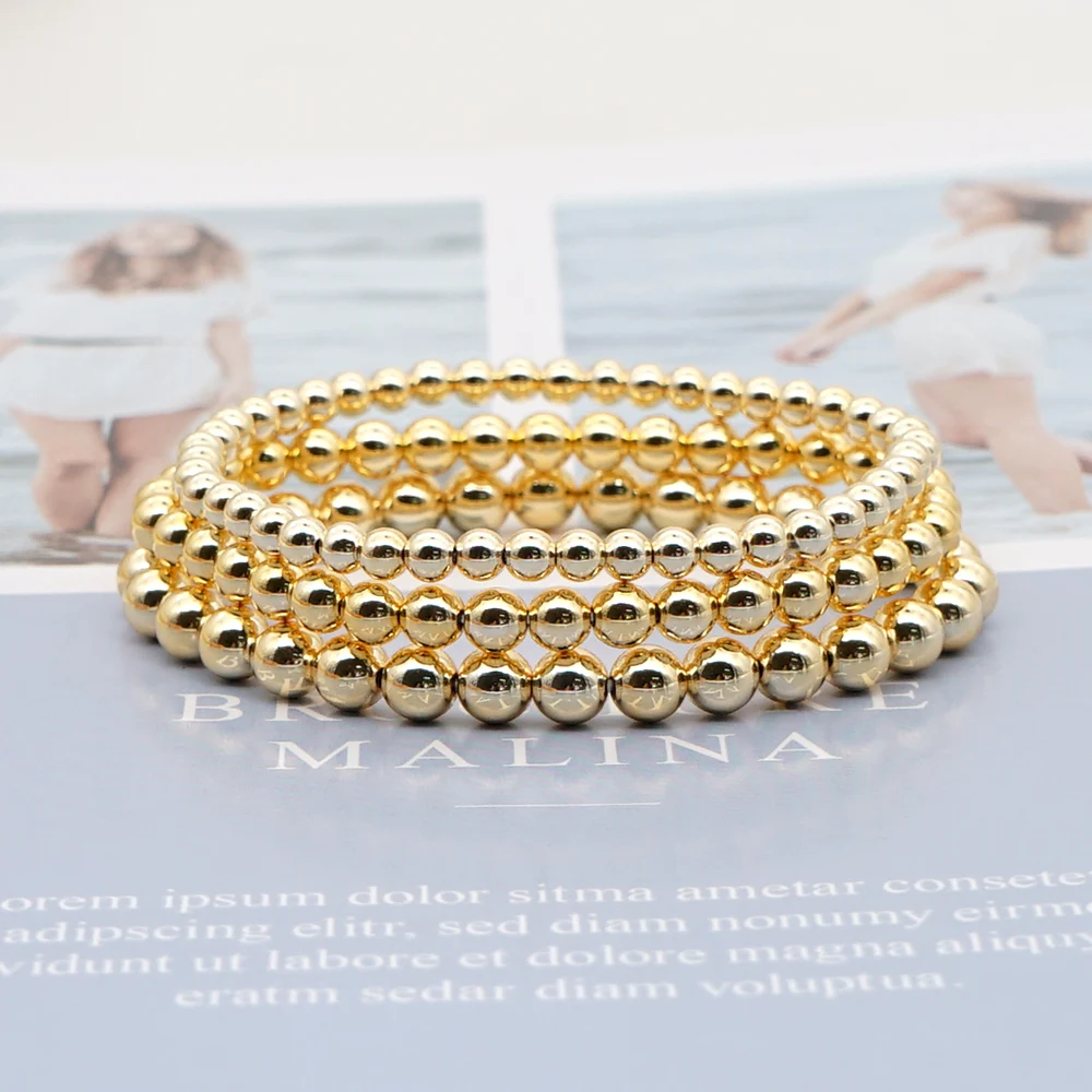 Golden Beads Bracelet Japanese Bracelet Bead Bracelet Handmade Gift