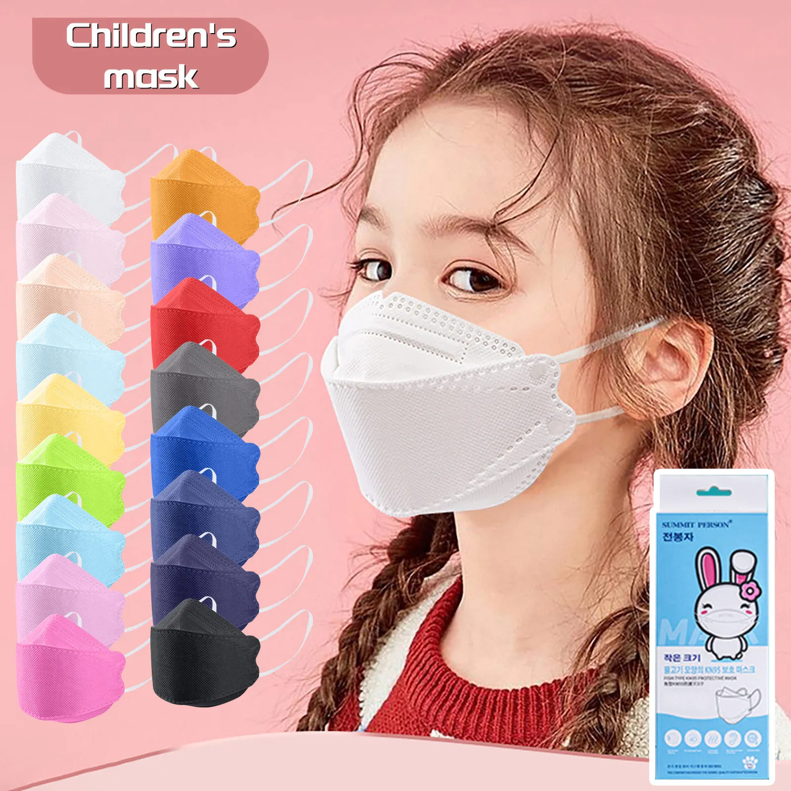Candy Color Mascarillas FFP2 KN95 Masks Children 4 layers Mascarilla FFP2 Infantil 10pcs