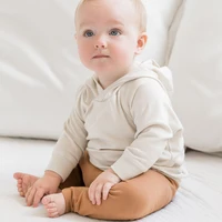 Bamboo Fiber Baby Hooded Sweatshirt Long-Sleeve Baby Boy Girl Clothes Toddler Pullover Tracksuits Terry Jogger Set Baby Clothing 6