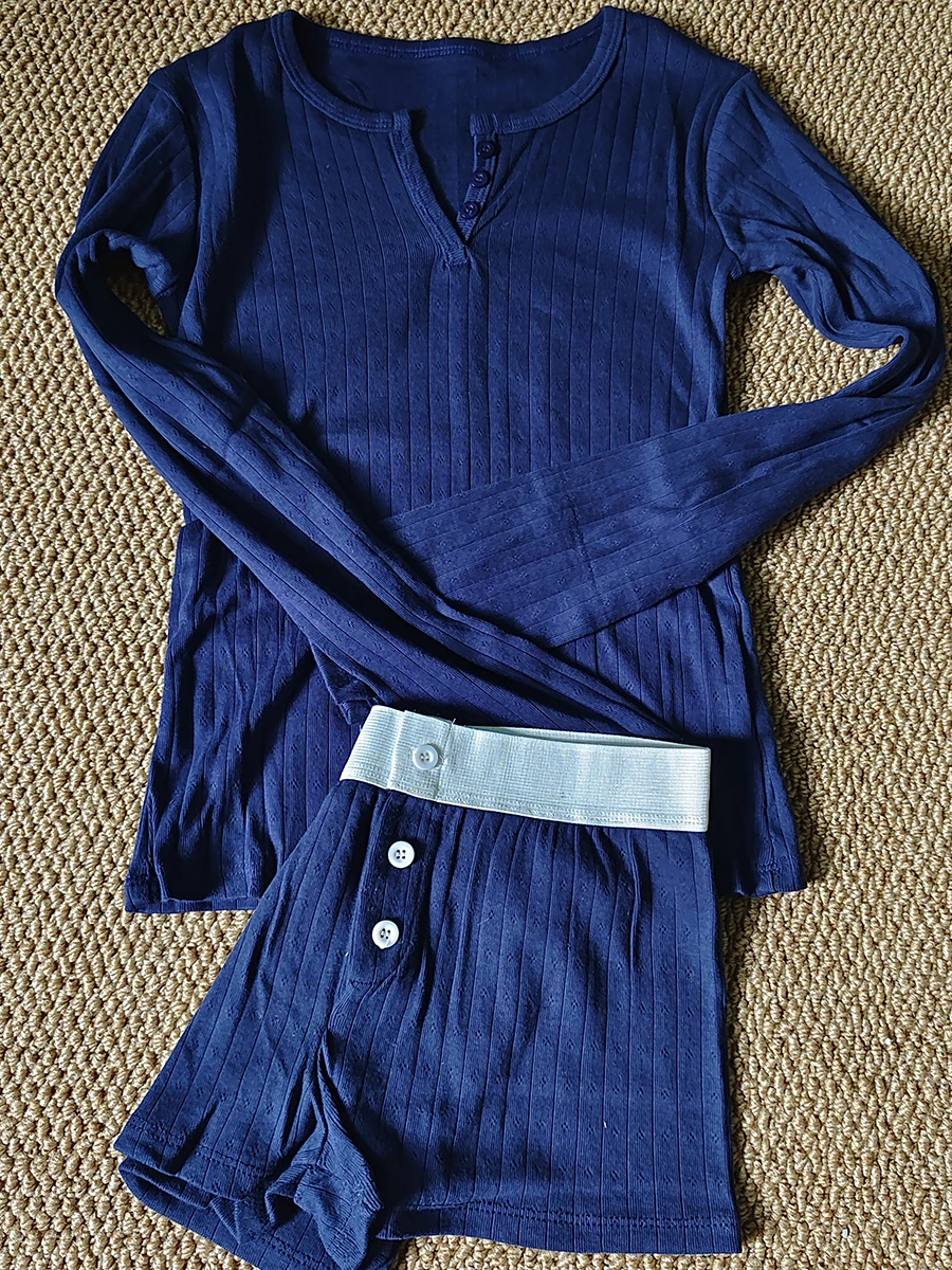 Eyelet Navy set
