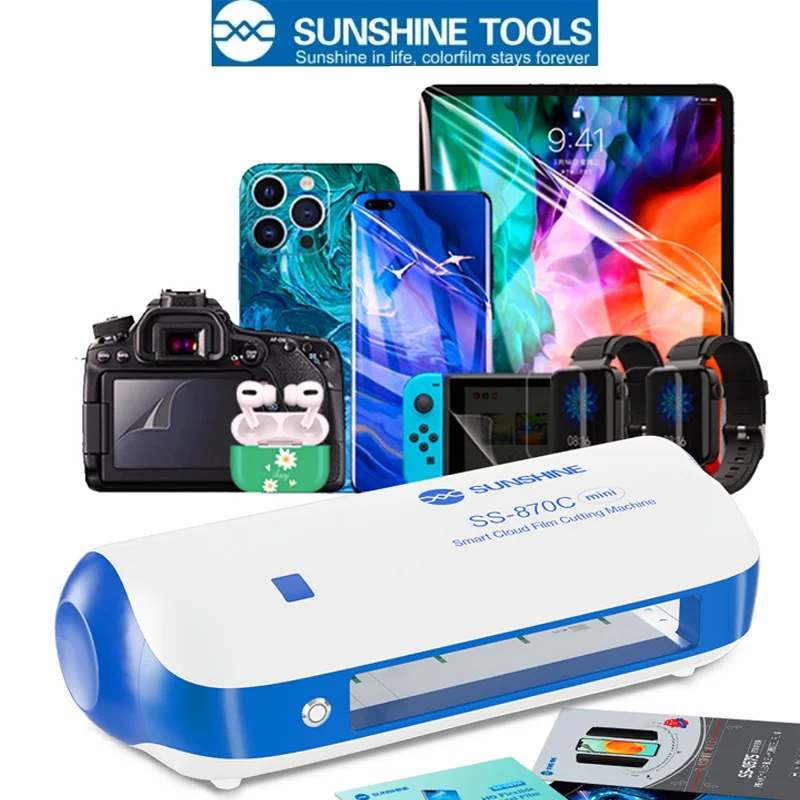 

SUNSHINE SS-870C Mini SS-057 Film Cutting Machine Intelligent Cloud Cutter Phone Screen Universal Flexible Hydrogel Film Slicing