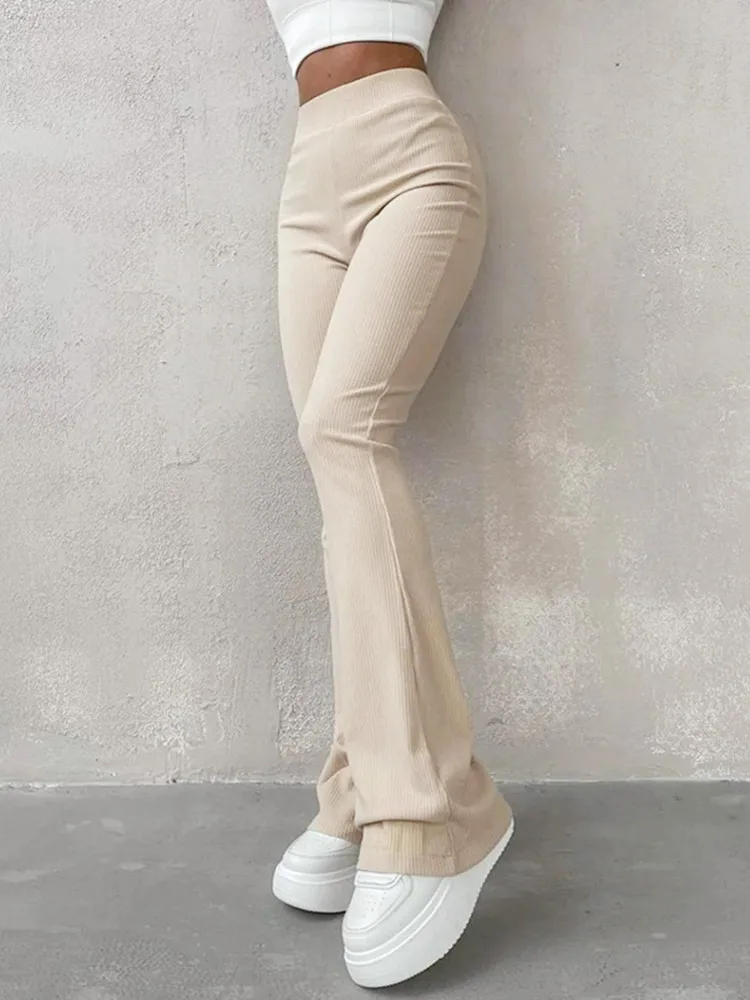 Solid Slim Fit Streetwear Women Pants High Waist Y2k Clothes Pantalones Aesthetic Fashion Trousers Full Length Femininas Pants